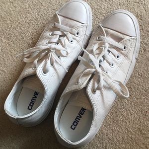 White Leather Converse